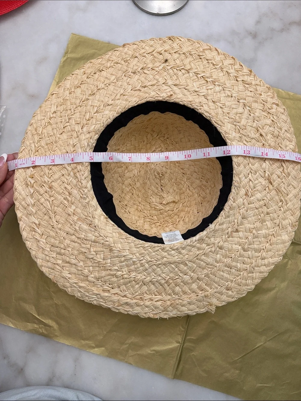 Vintage Straw Sun Hat with Black Band - Women Accessories